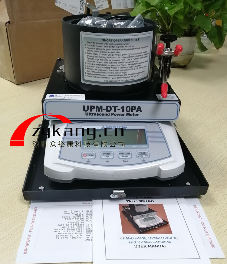 Ohmic UPM-DT-10PA超声功率计，20mW超声功率计